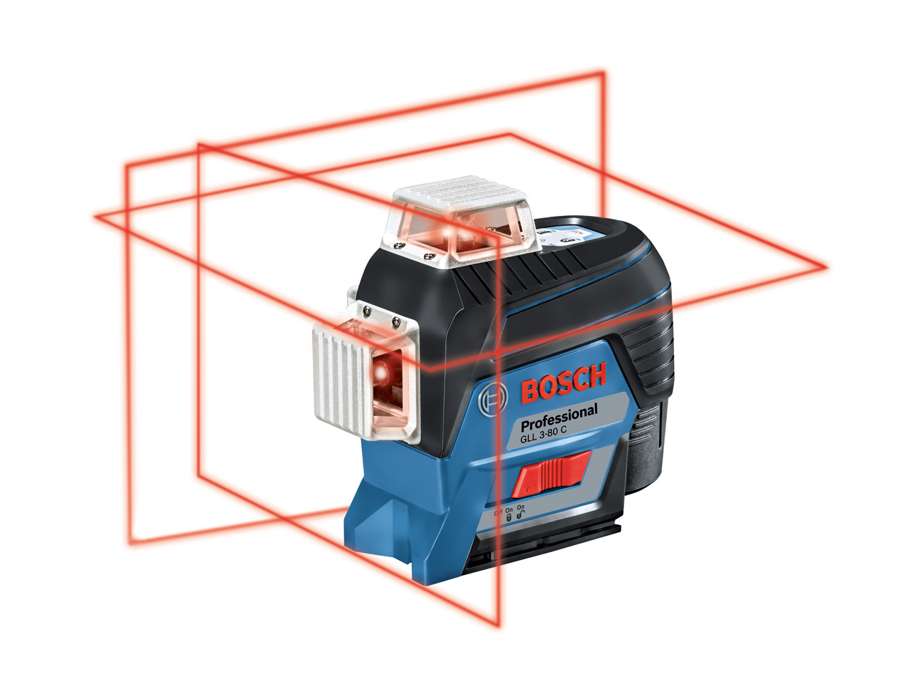 Γραμμικό λέιζερ GLL 3-80 C + 12V 2.0Ah, L-BOXX BOSCH