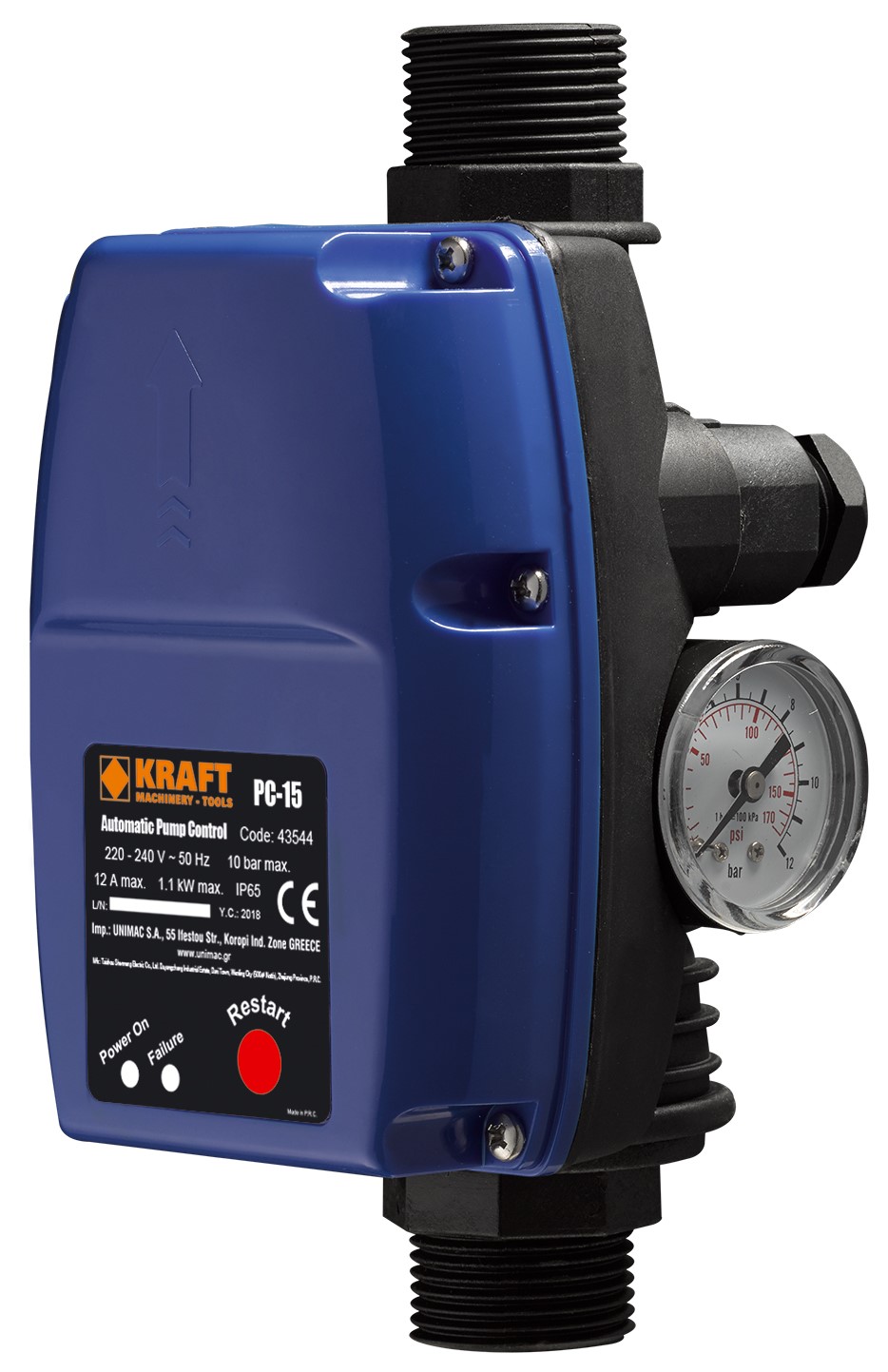 Ηλεκτρονικός ελεγκτής πίεσης νερού 1,0-3,5 Bar BR-15 KRAFT