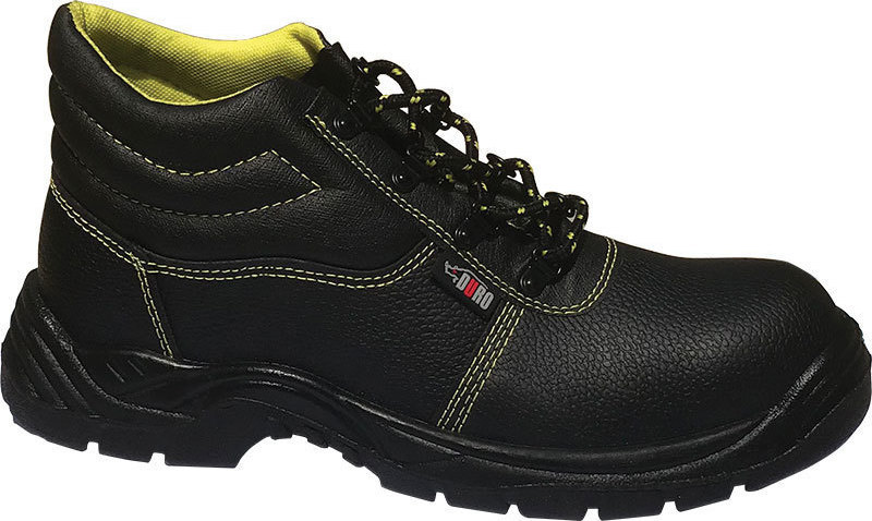 DURO D001 Παπούτσι Ασφαλείας Δερμάτινο Μποτάκι, αντιδιεισδυτική σόλα, προστασία δακτύλων  S1P