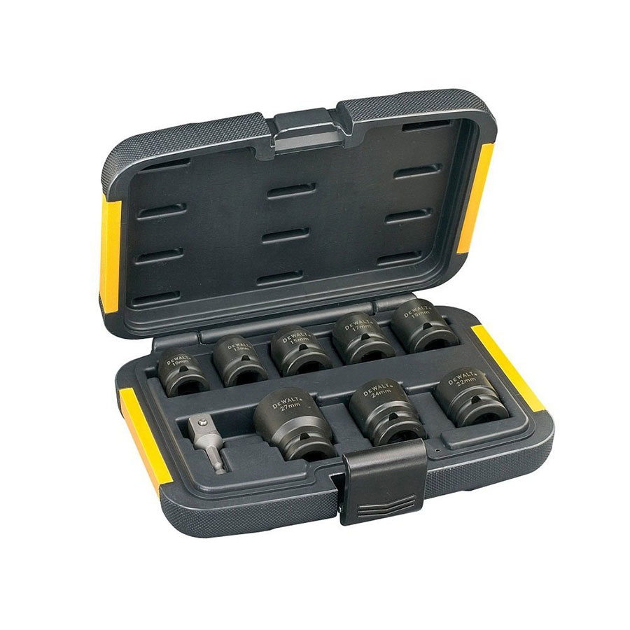 Σετ Καρυδάκια με Αντάπτορα Extreme Impact 9 Τεμ. DT7507 DEWALT