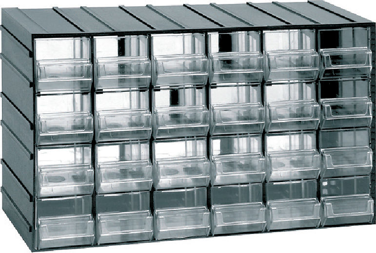 ARTPLAST Κουτί αποθήκευσης (Συρταροθήκη) με 24 διάφανα συρτάρια, τύπος 611T
