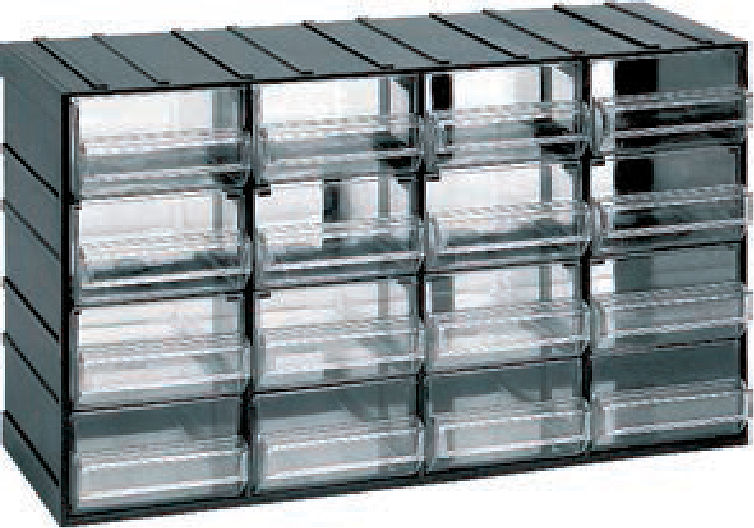 ARTPLAST Κουτί αποθήκευσης (Συρταροθήκη) με 16 διάφανα συρτάρια, τύπος 612T