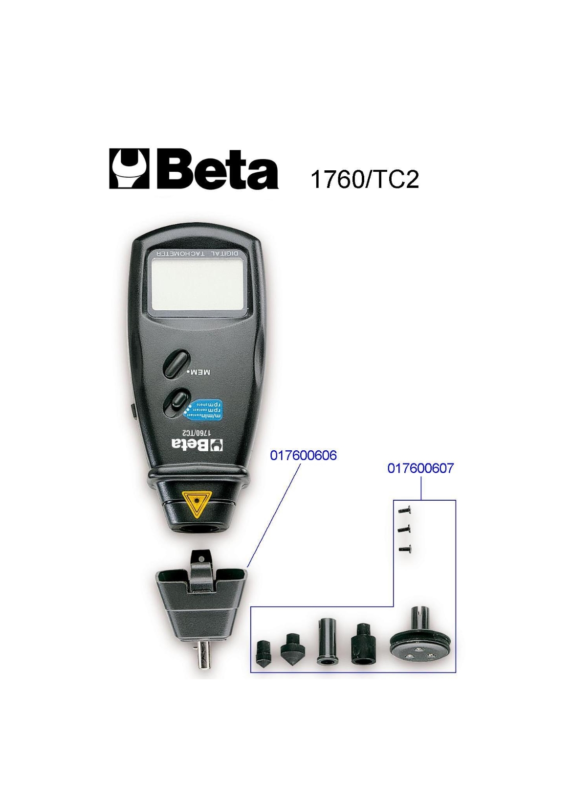 Ταχύμετρο Ψηφιακό 1760/TC2 BETA