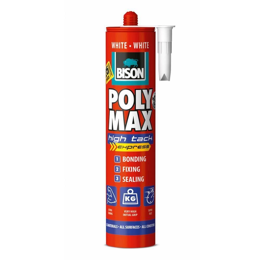 Κόλλα Σιλικόνη 425g POLYMAX ORIGINAL EXPRESS Λευκή BISON