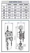 Παλάγκο Αλυσίδας Χειρός 2tn - 3m HSZ-2A EXPRESS