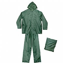 Αδιάβροχο Πράσινο με Κουκούλα και Παντελόνι 132/Nylon UNIMAC