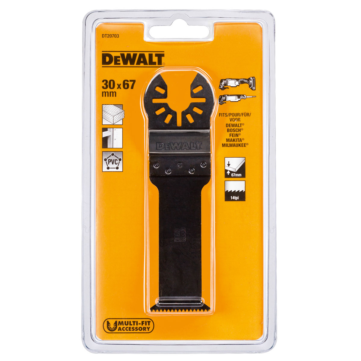 Λεπίδα για Σκληρό Ξύλο 30x67mm DT20703 DEWALT