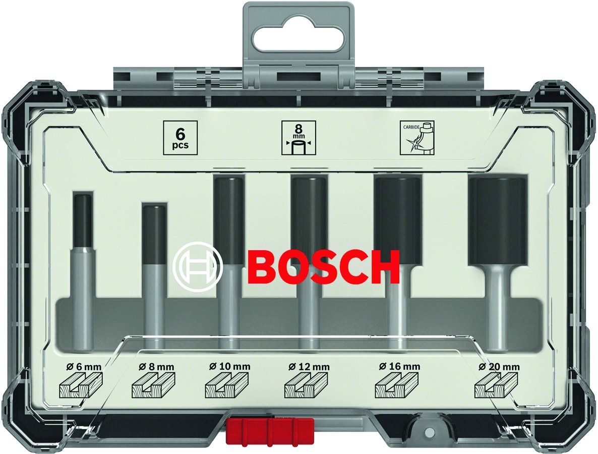 Σέτ Κοπτικά 6τεμ. Ρούτερ 8mm Yποδοχή BOSCH