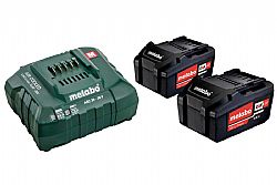 Σετ Μπαταριών 2x4,0Ah Li-ion, 18V και φορτιστής ASC55 METABO