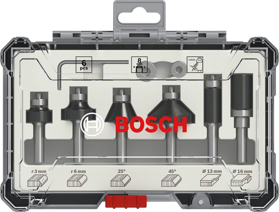 Σέτ Κοπτικά 6τεμ. Ρούτερ (Προφίλ) 8mm Yποδοχή BOSCH