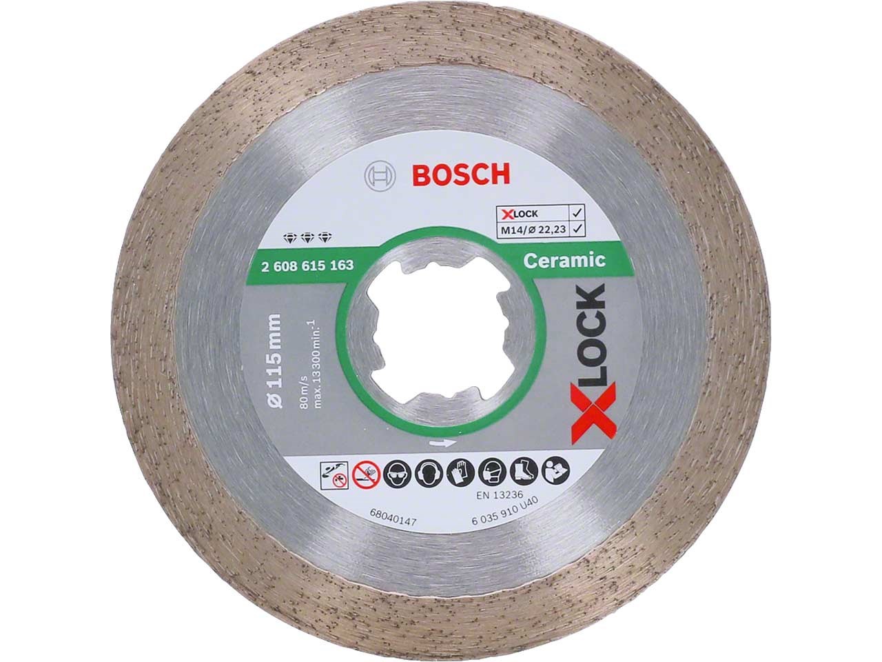 Διαμαντόδισκος κοπής 110mm X-LOCK Best for Ceramic BOSCH