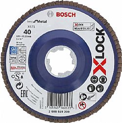 Δίσκος Bεντάλια 125mm X-LOCK X571 Best for Metal BOSCH