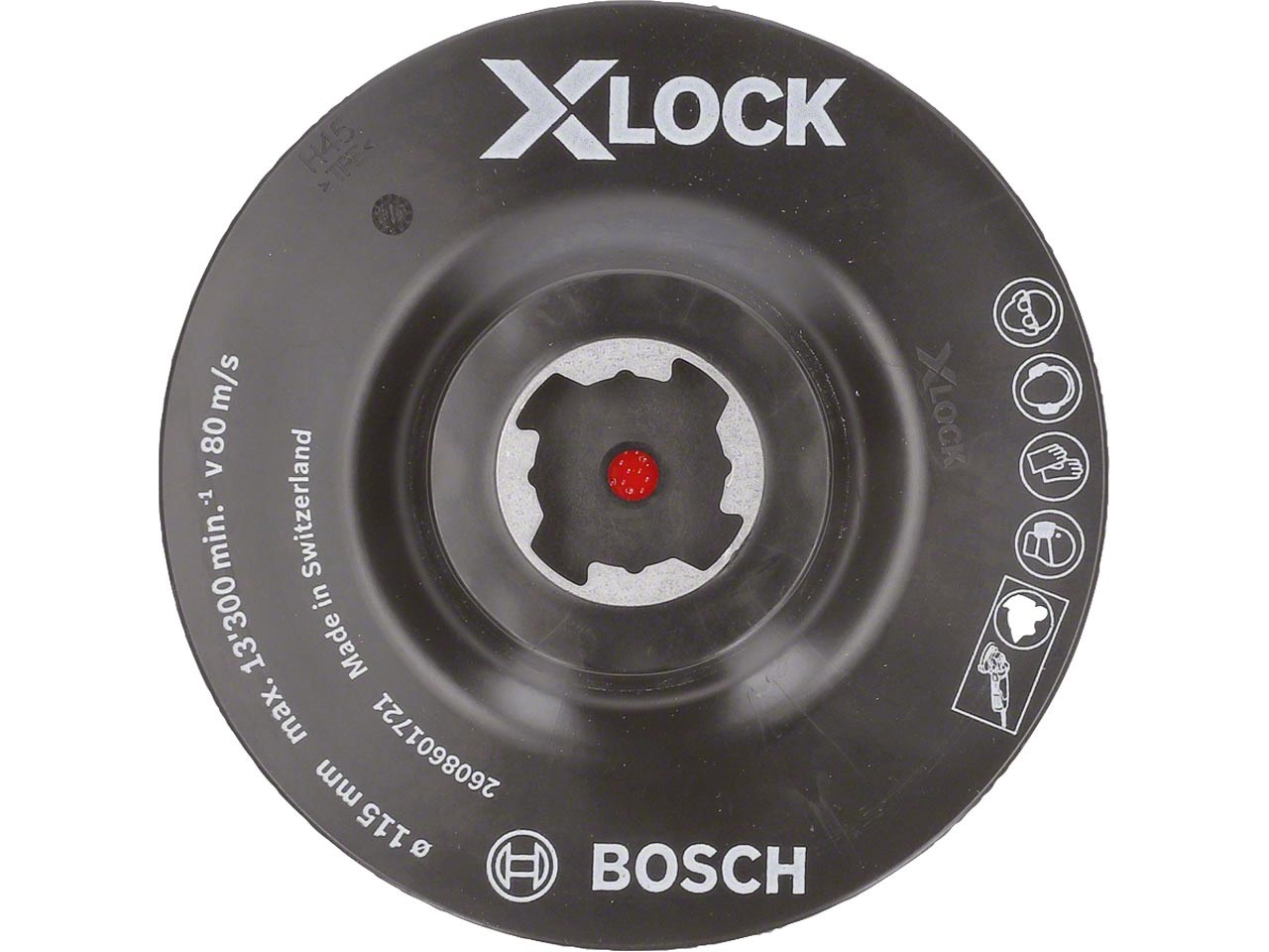 Πέλμα X-LOCK 115 mm με Αυτοκόλλητο Σκρατς BOSCH