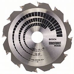 Δίσκος 180mmX20mm Construct Wood για δισκοπρίονα χεριού BOSCH