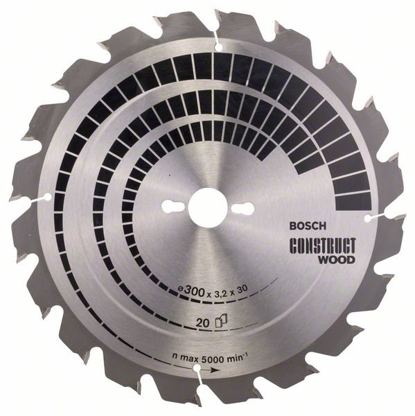 Δίσκος 300mmX30mm Construct Wood για δισκοπρίονα χεριού BOSCH