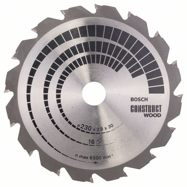 Δίσκος 230mmX30mm Construct Wood για δισκοπρίονα χεριού BOSCH