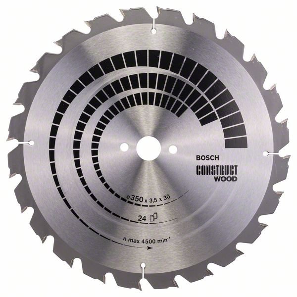 Δίσκος 350mmX30mm Construct Wood για δισκοπρίονα χεριού BOSCH