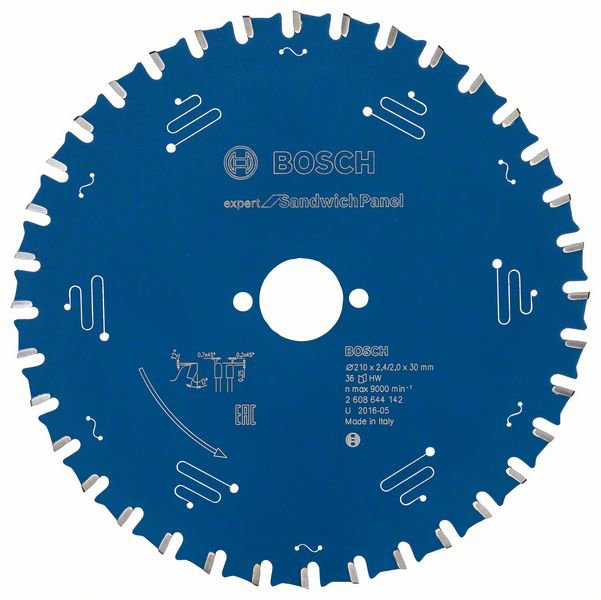 Πριονόδισκος 210mm/30mm Expert for Sandwich Panel BOSCH