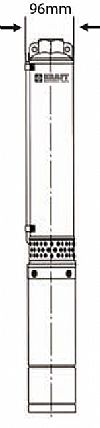 Υποβρύχια αντλία 4in, 1100W 4SDM4/14 (4KWP-150/14) KRAFT