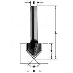 Κοπτικό Ρούτερ V-GROOVING (D12,7mm-L51mm-90°-S8mm) CMT