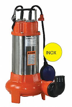 Αντλία INOX βυθιζόμενη λυμμάτων 1100W, με Κοπτήρα KRAFT