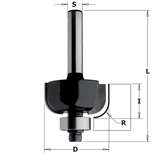 Κοπτικό κοιλωμάτων (D31.8mm-R9.5mm-S8mm) CMT