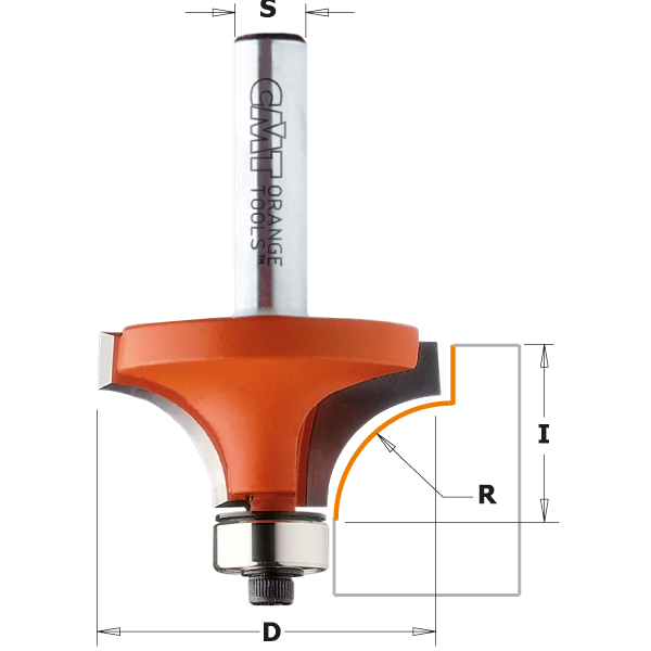 Kοπτικό Ρούτερ Στρογγύλι (D14.7mm-R1mm-S6.35mm) CMT