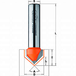 Kοπτικό Ρούτερ V-GROOVING (90°) (D16mm-I12.7mm-S12.7mm) CMT