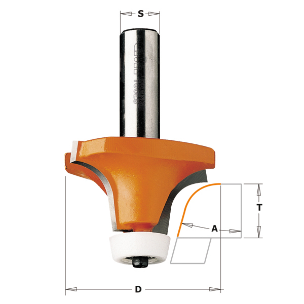 Kοπτικό Ρούτερ (D54mm-R12.7mm-L78.1mm-S12.7mm) για CORIAN υδροροής CMT