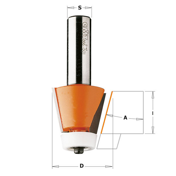 Κοπτικό Ρούτερ για CORIAN (D28.5mm-A10°mm-S12.7mm) CMT