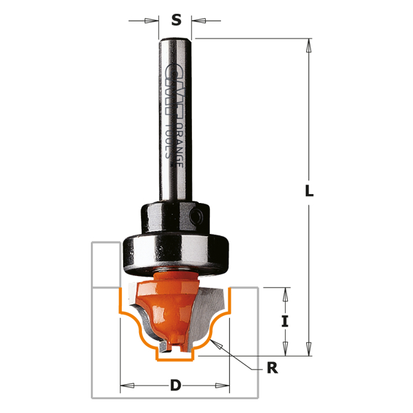 Κοπτικό Ρούτερ CLASSICAL BEAD (D28.5mm-R4mm-S12.7mm) Profile Β CMT