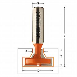 Κοπτικό Ρούτερ Τύπου Τ (D34.9mm-I22.2mm-S12.7mm) CMT