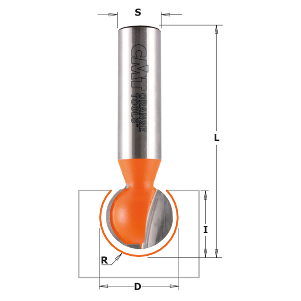 Κοπτικό Μπάλλας (D12.7mm-R6.35mm-S8mm) CMT