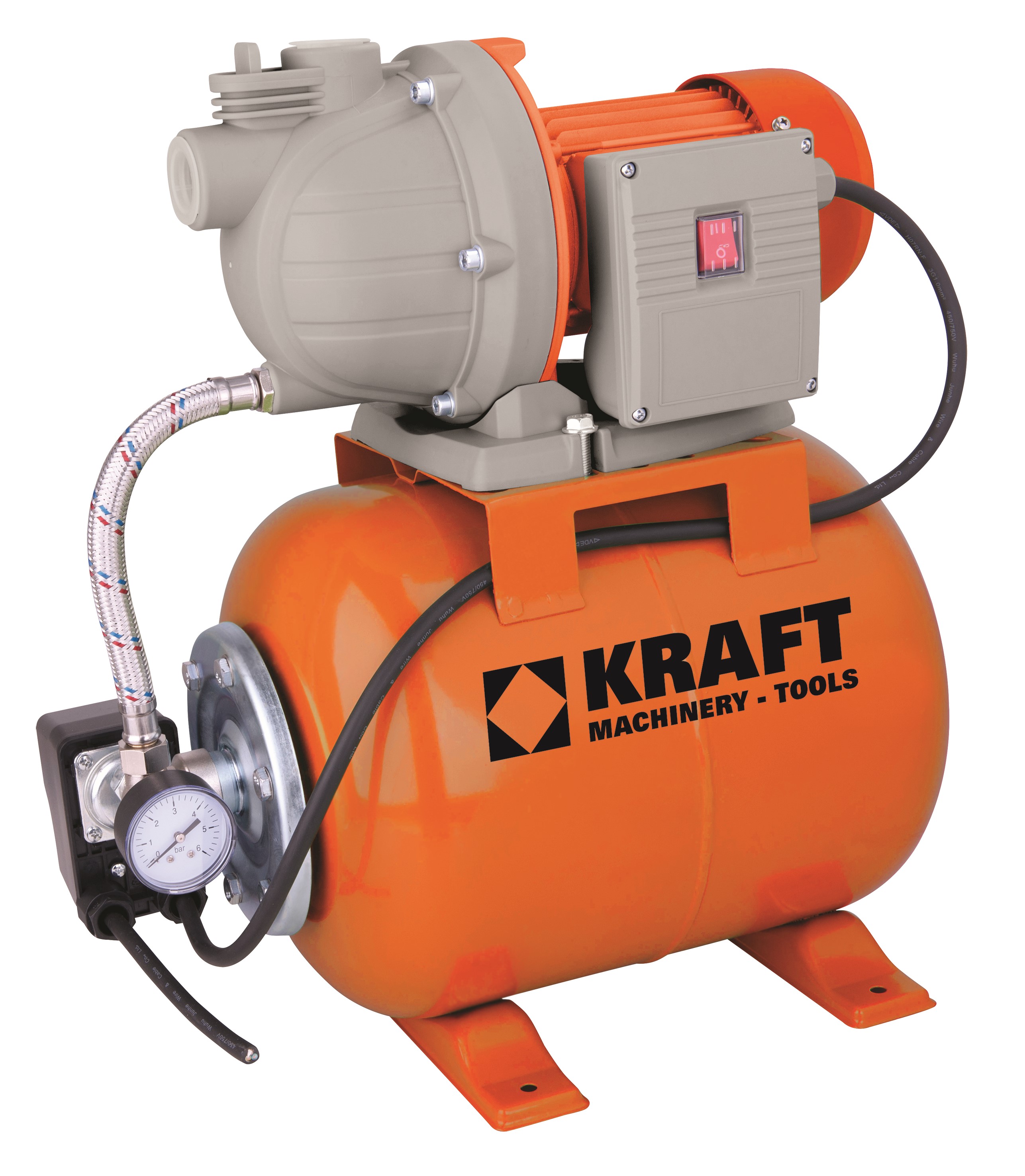 Πιεστικό Συγκρότημα 800W 19lit με Δοχείο & Αντλία KRAFT