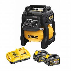 Aεροσυμπιεστής χωρίς λάδι 10lt.0,4hp, 9.3bar 54V XR 2x6.0Ah Brushless DEWALT