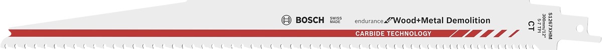 Σπαθόλαμες Καρβιδίου S 1267 XHM Endurance for Wood and Metal Demolition BOSCH