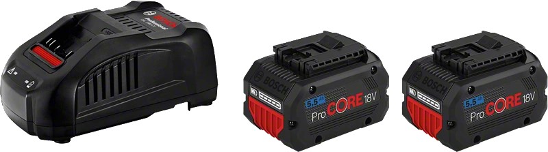 Σέτ Μπαταρία Φορτιστή 2 x ProCORE18V 5.5Ah + GAL 1880 CV BOSCH