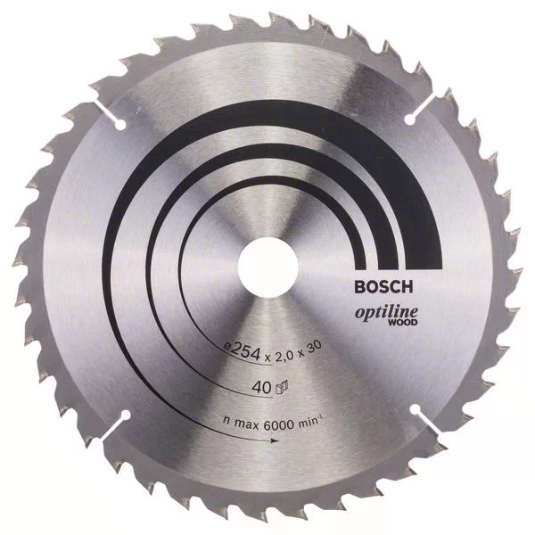 Πριονόδισκος 254mmX40Δ Optiline Wood BOSCH