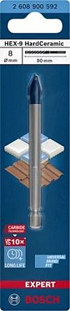 Τρυπάνι EXPERT HEX-9 HardCeramic 8 x 90mm BOSCH