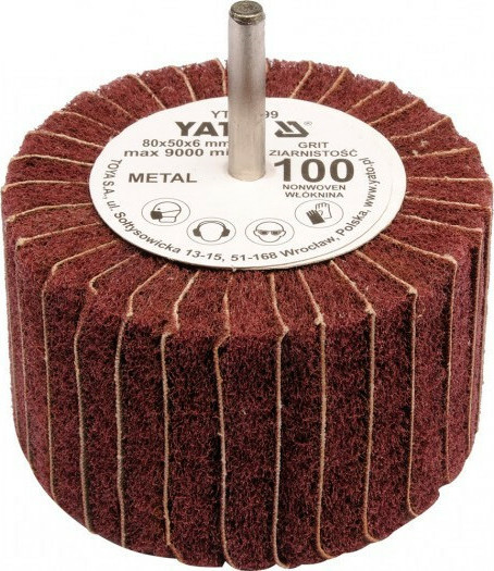 Σμυριδόπανο Σκοτσμπράιντ Αξoνάκι Φ80 (80x50x6mm) No.100 YT-83399 YATO