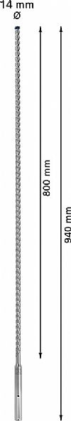 Κρουστικό Tρυπάνι EXPERT SDS-MAX/8X (14mmX800X940mm) BOSCH