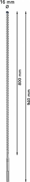 Κρουστικό Tρυπάνι EXPERT SDS-MAX/8X (16mmX800X940mm) BOSCH