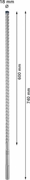 Κρουστικό Tρυπάνι EXPERT SDS-MAX/8X (18mmX600X740mm) BOSCH