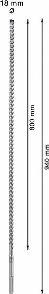 Κρουστικό Tρυπάνι EXPERT SDS-MAX/8X (18mmX800X940mm) BOSCH