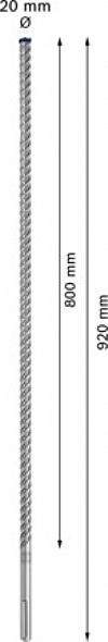 Κρουστικό Tρυπάνι EXPERT SDS-MAX/8X (20mmX800X920mm) BOSCH