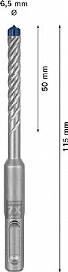 Κρουστικό τρυπάνι (6.5Χ115mm) EXPERT SDS-PLUS-7X BOSCH