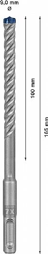 Κρουστικό τρυπάνι (9.0Χ165mm) EXPERT SDS-PLUS-7X BOSCH