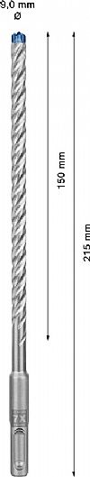 Κρουστικό τρυπάνι (9.0Χ215mm) EXPERT SDS-PLUS-7X BOSCH