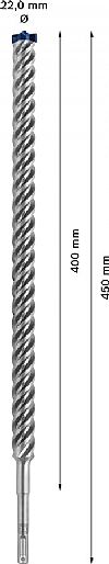 Κρουστικό τρυπάνι (22.0Χ450mm) EXPERT SDS-PLUS-7X BOSCH