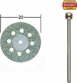 Δίσκοι κοπής 20mm με Eπίστρωση Διαμαντιού με οπές ψύξης 28844 PROXXON